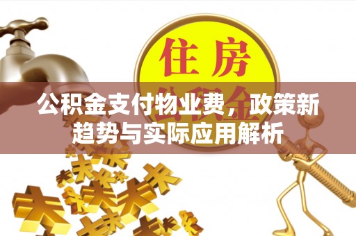 福安公积金支付物业费，政策新趋势与实际应用解析