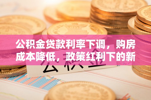 福安公积金贷款利率下调，购房成本降低，政策红利下的新机遇
