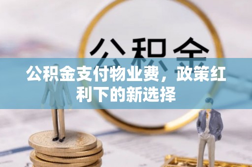 福安公积金支付物业费，政策红利下的新选择