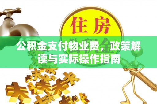福安公积金支付物业费，政策解读与实际操作指南