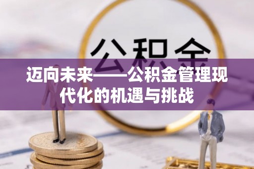 福安迈向未来——公积金管理现代化的机遇与挑战